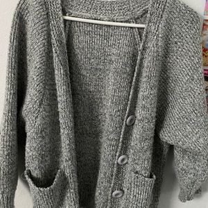 Gray cardigan